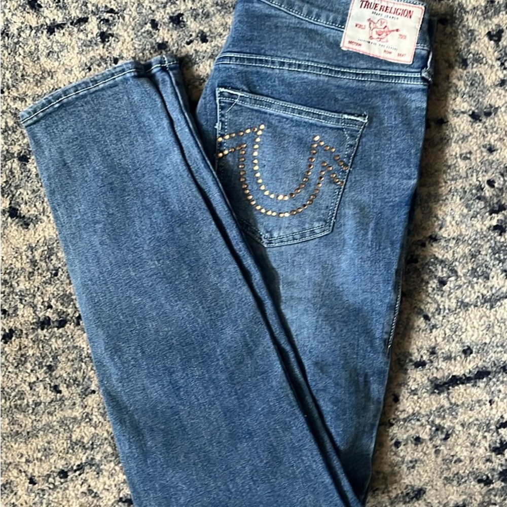 True Religion Women's Classic Blue Skinny Jeans